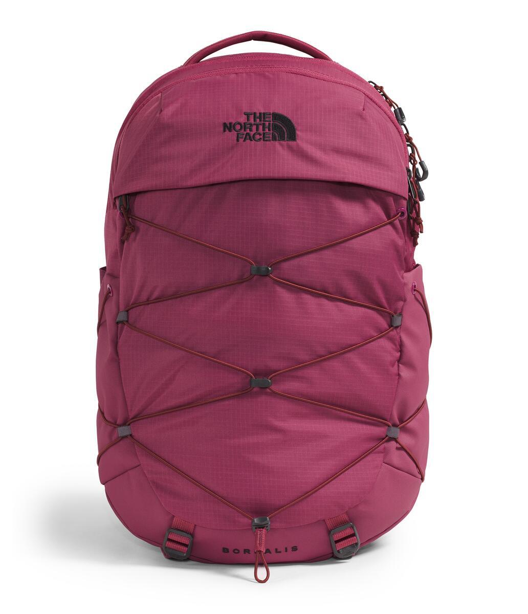 north face backpack borealis black and red Women's Borealis Cyber Berry/Sumac