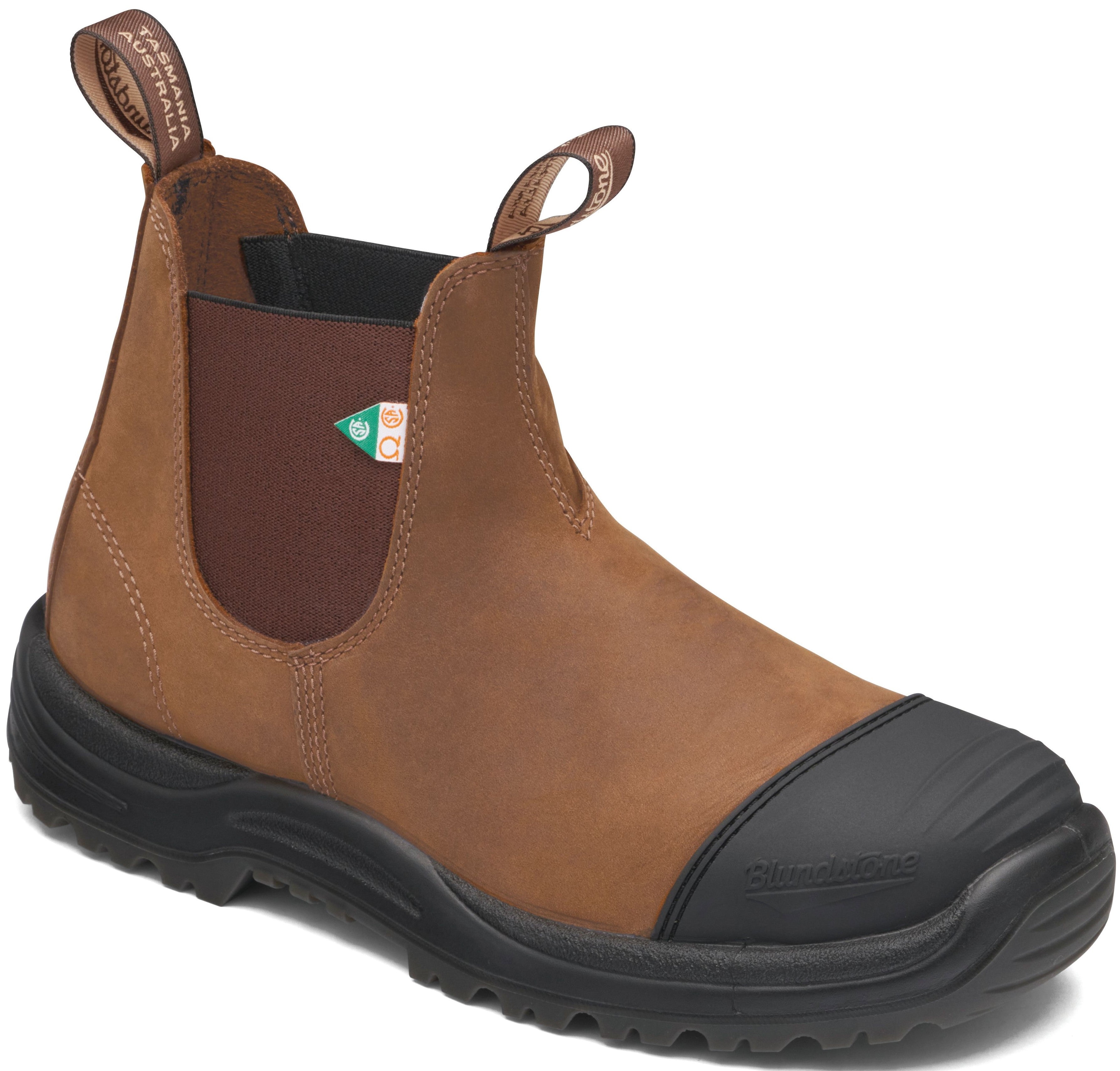 Blundstone 169 Work Safety Boot Rubber Toe Cap Saddle Brown