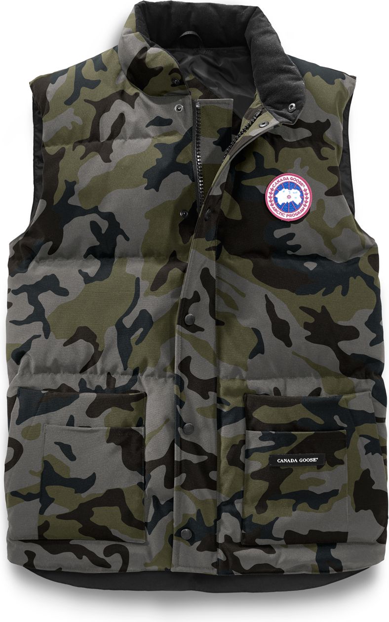 Vest Canada Goose Army Print Freestyle Crew Vest Print – Quarks Shoes