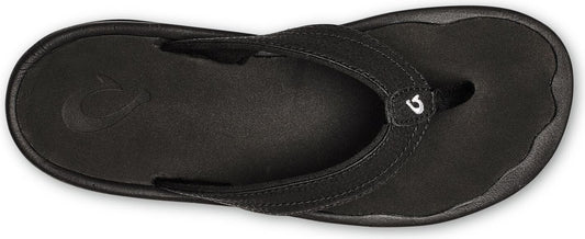 Black flip-flop sandal with toe post strap.
