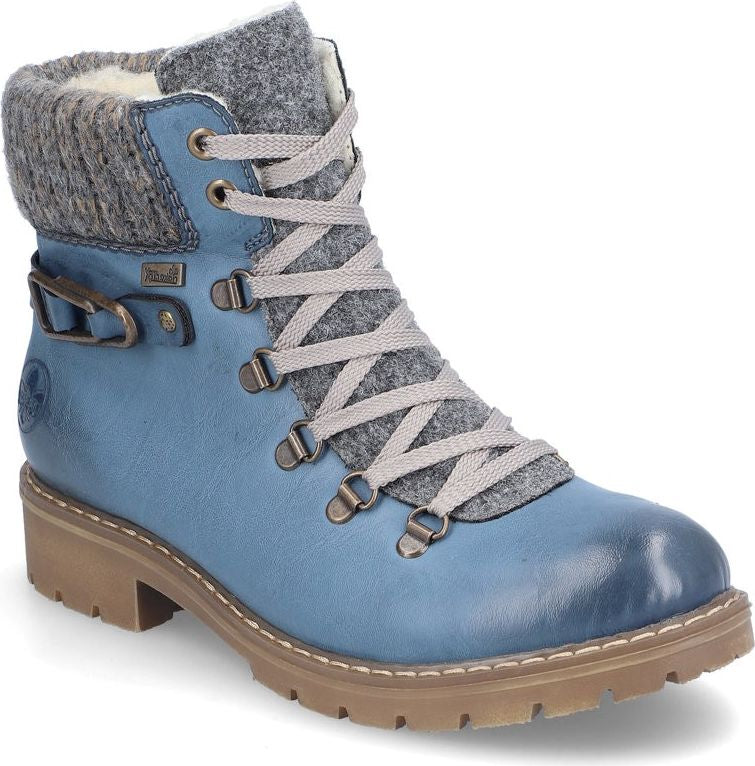 Rieker Bikerboots Blau Rieker Stiefel Blau Rieker) Damen Biker Boots In Blau DEICHMANN