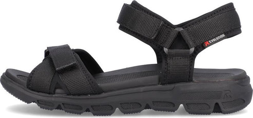 Rieker Shoes Black Sport Sandal