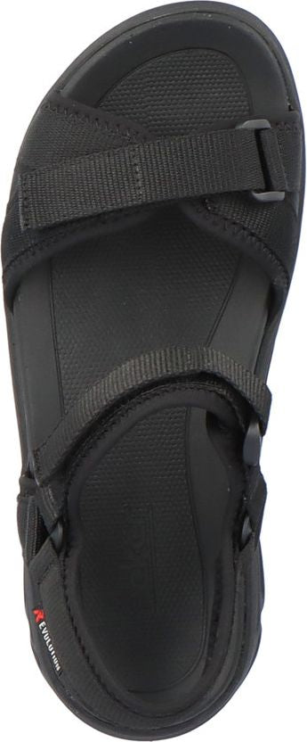 Rieker Shoes Black Sport Sandal
