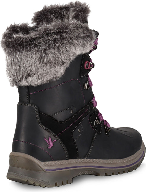 Santana Canada Boots Milly Leather Black Purple