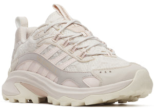 Beige chunky sneaker with light beige accents and treaded sole.