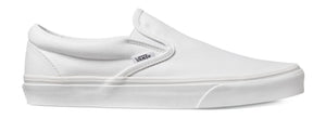 White slip-on sneaker.
