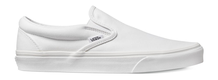 White slip-on sneaker.