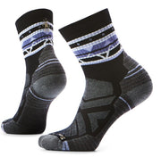 W Hike Light Cushion Zig Zag Valley Mid Crew Socks Black