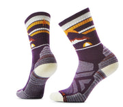 W Hike Light Cushion Mountain Moon Crew Socks Purple Iris