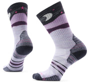 Women's Hike Targeted Cushion Lunar Trek Crew Socks Purple Eclipse