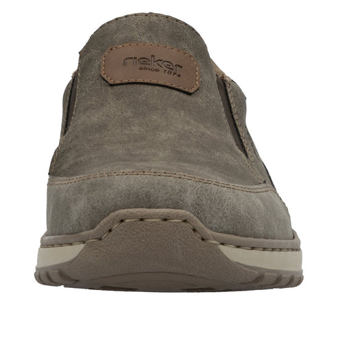 Slip-on shoe with rieker since 1874 label.