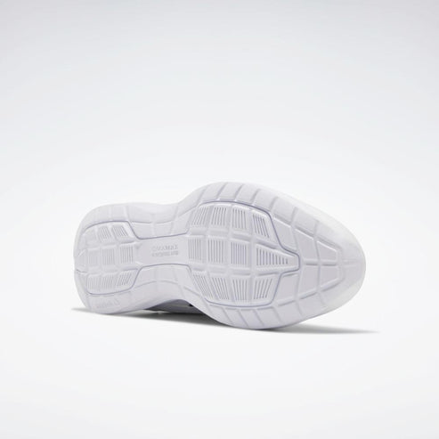 White shoe outsole with a grid pattern.