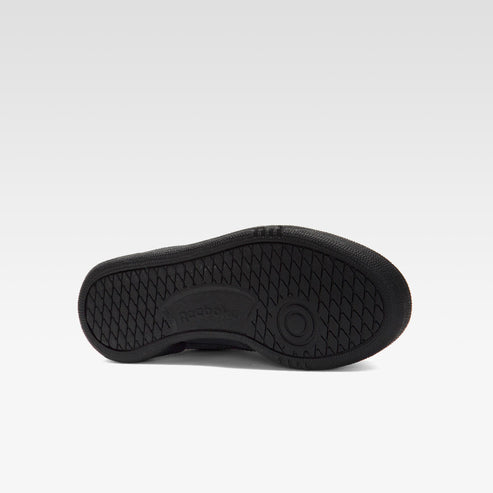 black shoe outsole, non-slip tread.