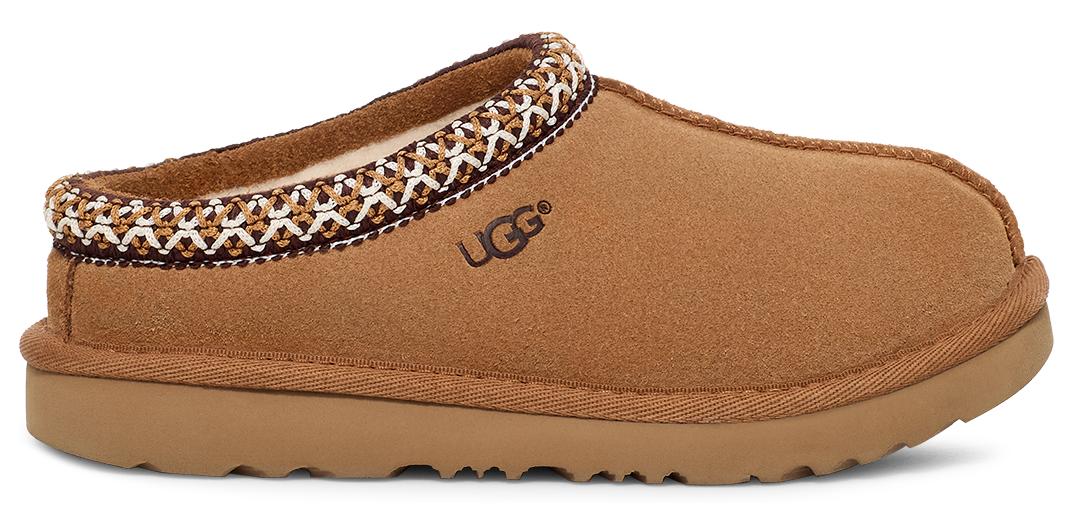 UGG slipper in brown with decorative stitching