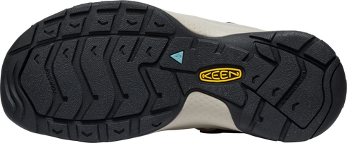 A shoe sole with treads.