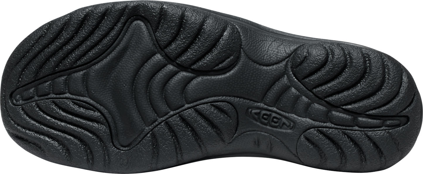 A shoe sole with a rippled pattern and the word "KEEN" visible.