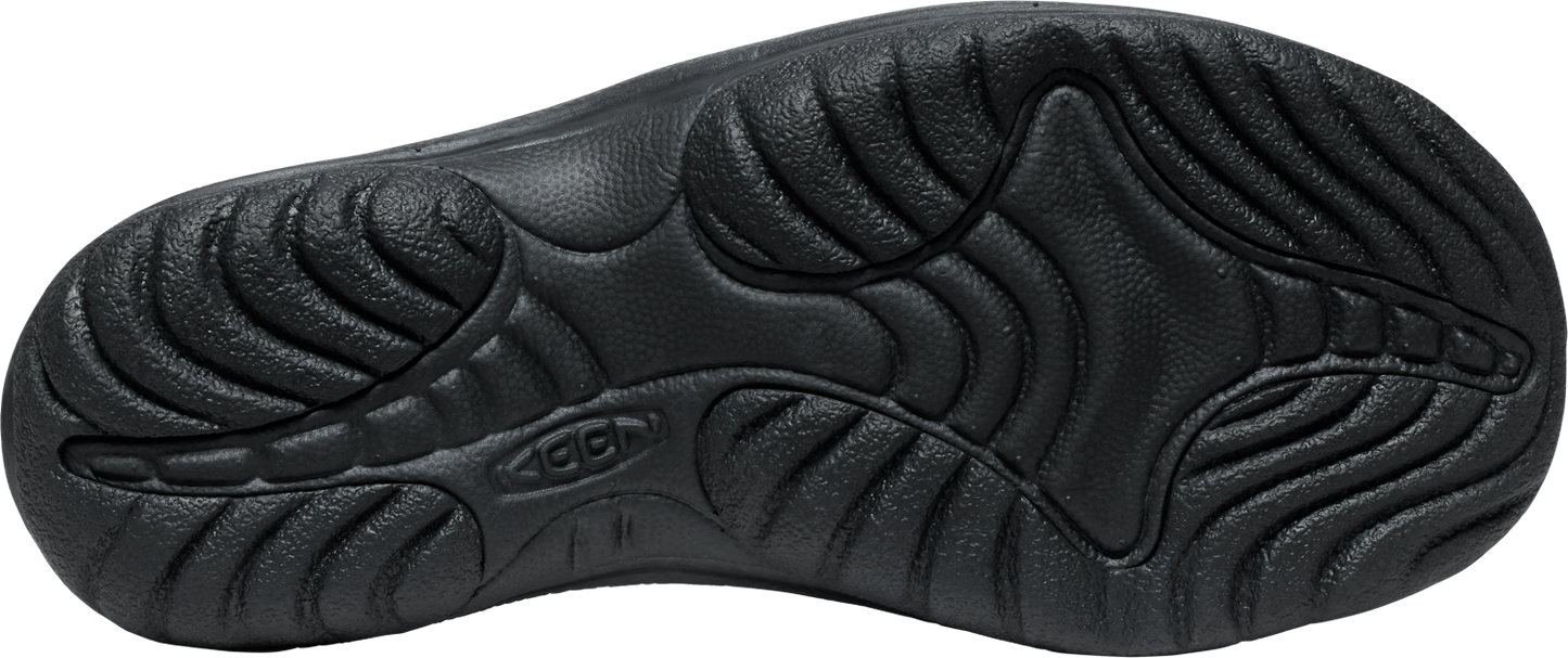 Black sole with wavy treads and 'KEEN' logo.