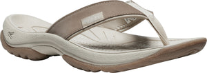 A taupe flip-flop sandal with a neutral thong-style strap.