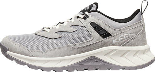 A gray athletic shoe with KEEN lettering on the side.