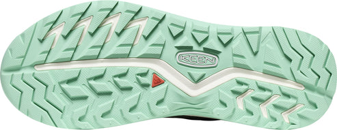 mint green shoe sole with a triangular pattern