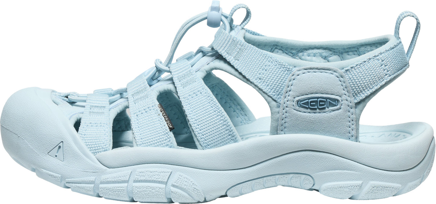 A light blue sandal with a closed toe.