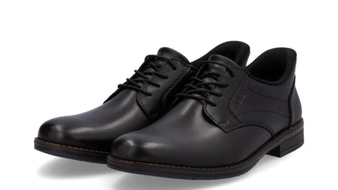 Pair of black leather lace-up dress shoes