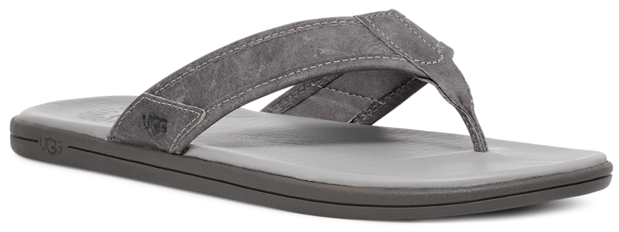 A grey sandal.