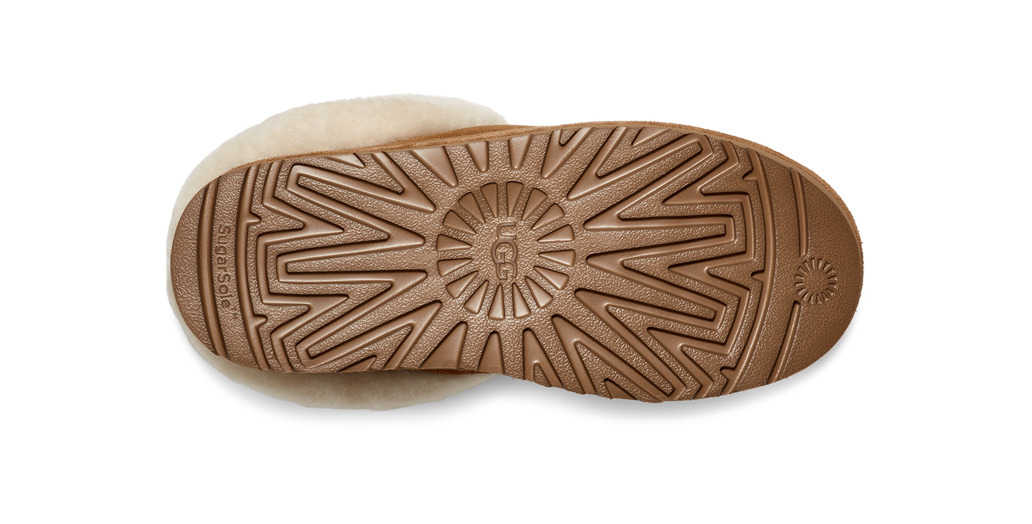 UGG boot sole showing tread pattern.