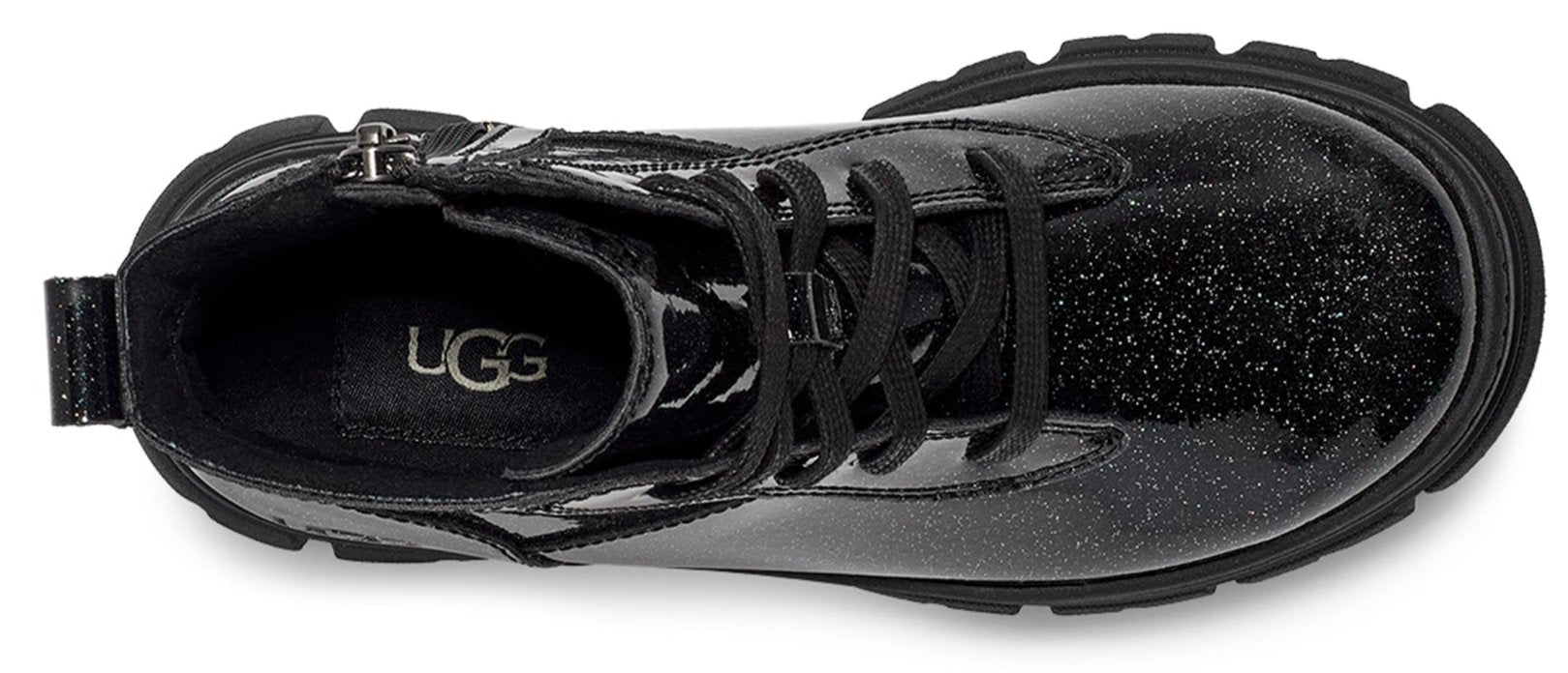 K Ashton Lace Up Glitter Black – Quarks Shoes