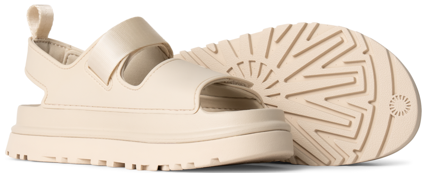 beige platform sandals with a lug sole