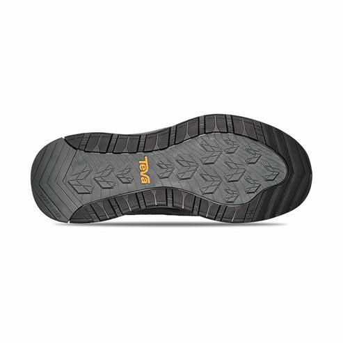 The bottom of a shoe with textured rubber tread pattern and Teva label.