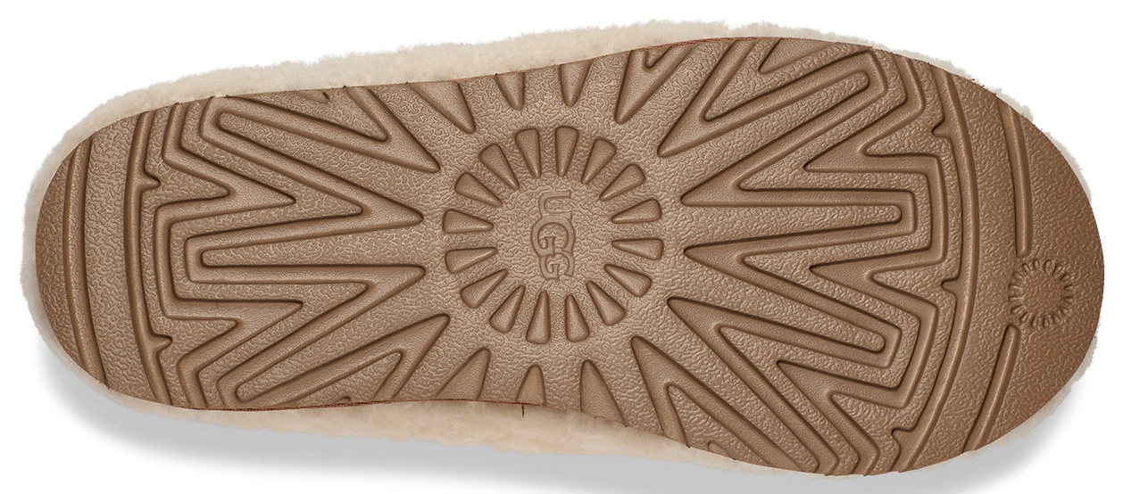 UGG brand shoe sole showing the UGG logo in the center.