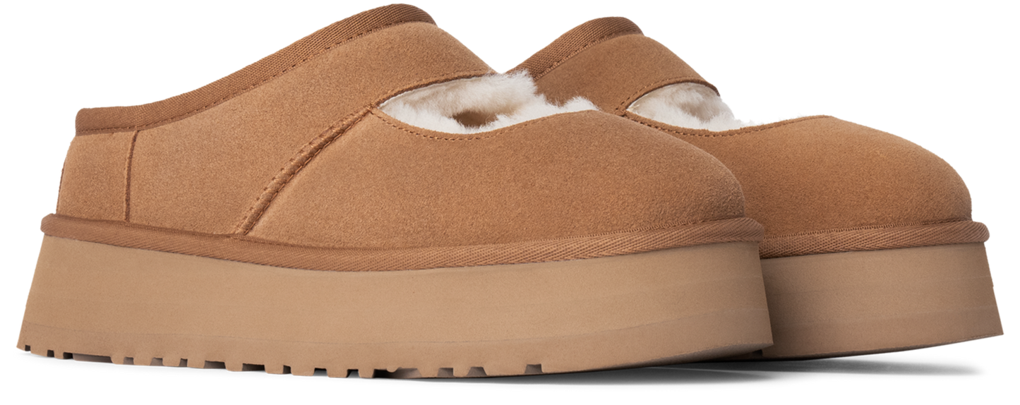 Tan UGG Mary Jane Platform Shoes