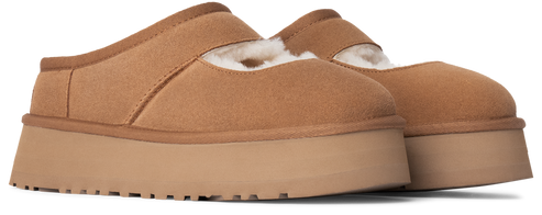 Tan UGG Mary Jane Platform Shoes