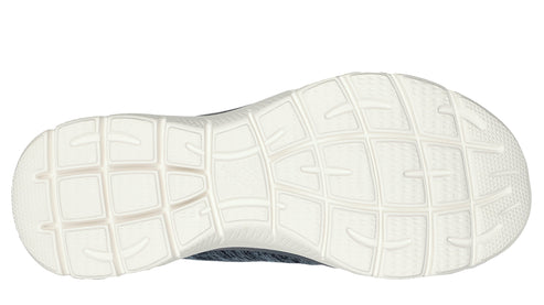 White rubber shoe sole with rectangular pattern.