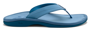 Blue flip-flop sandal with light blue strap.