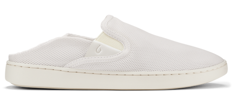 White slip-on sneaker.