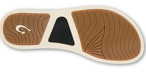 A shoe sole with a hook design.