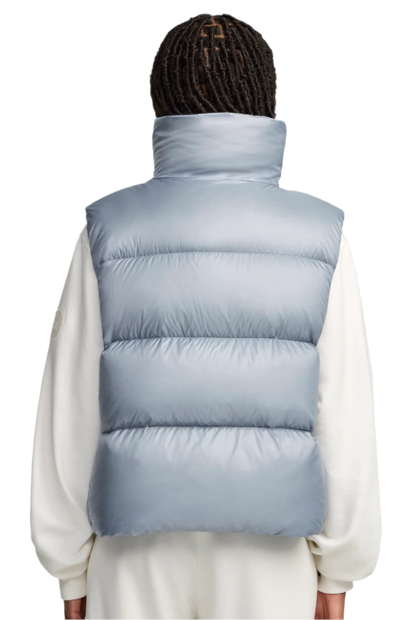 Cypress Puffer Vest White Disc Light Ozone Blue | Quarks Shoes