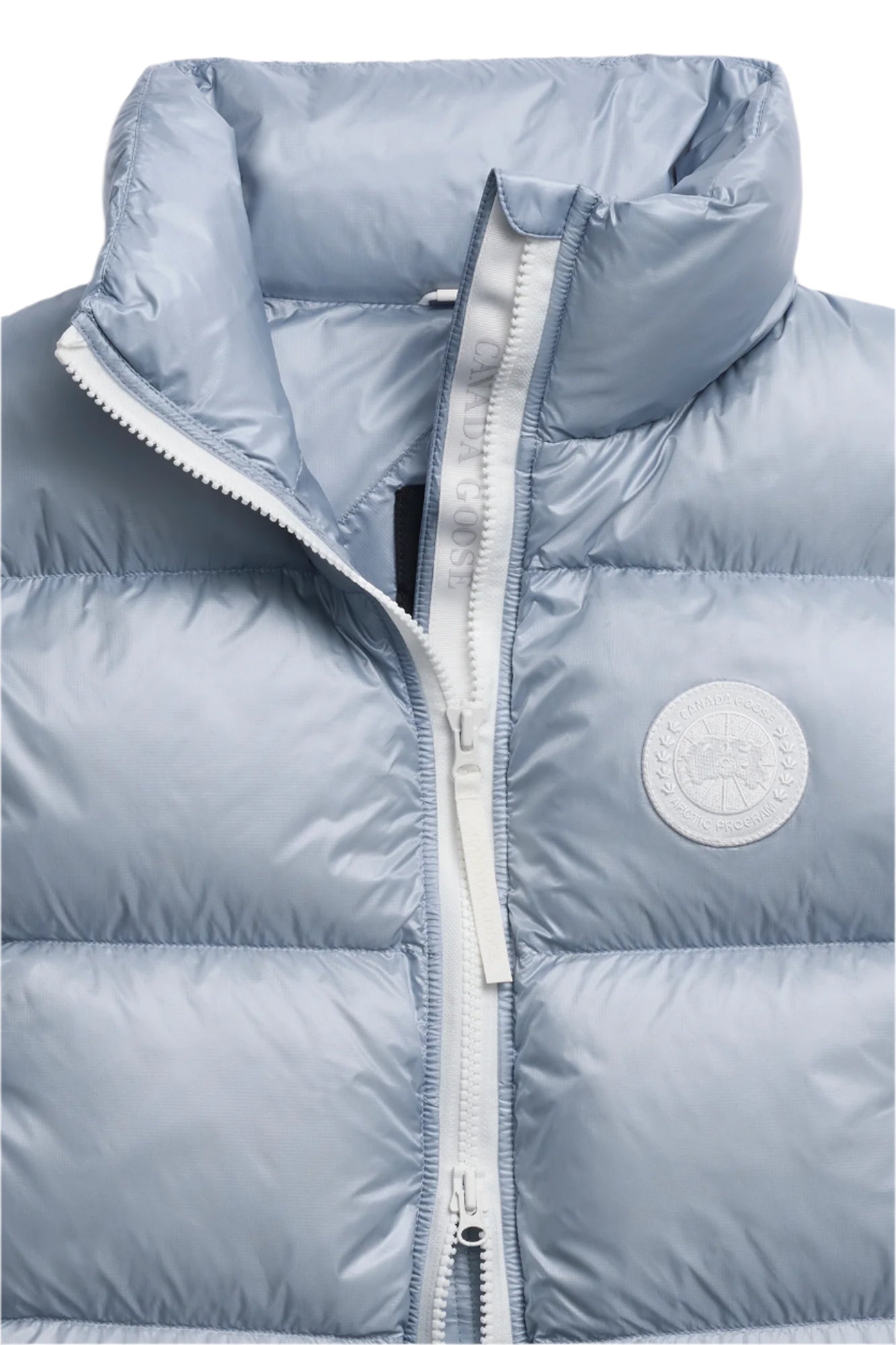 Cypress Puffer Vest White Disc Light Ozone Blue | Quarks Shoes