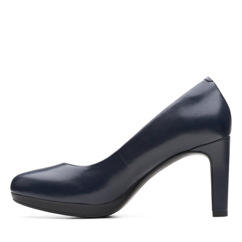 Navy high heel shoe
