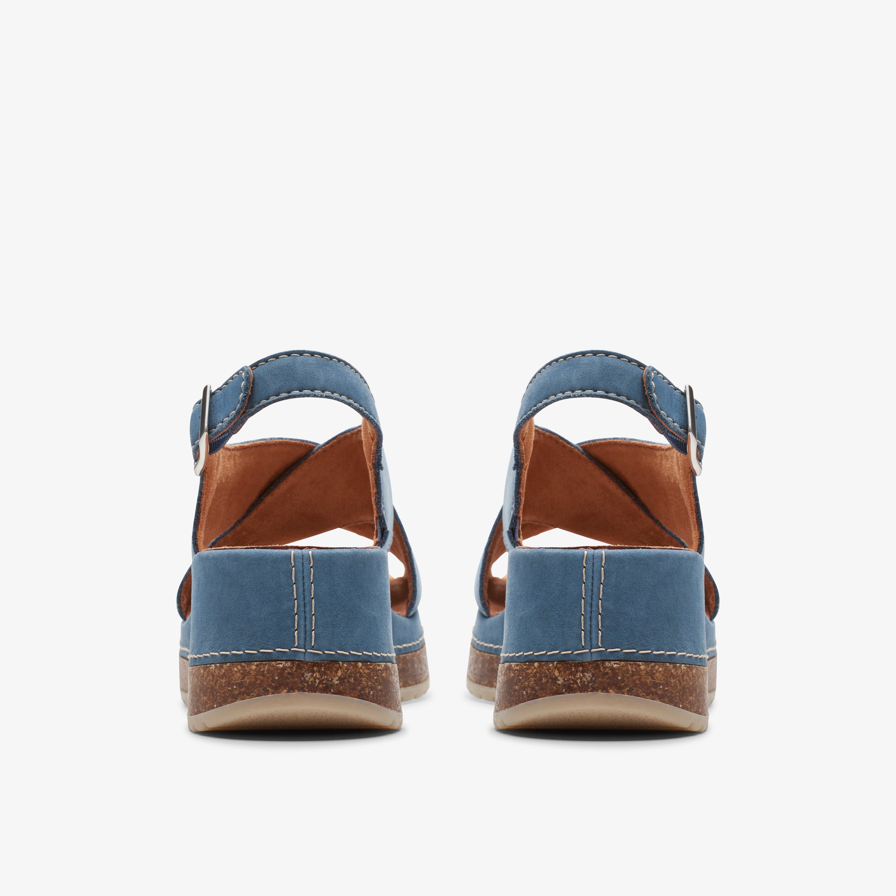Clarks Sandali Kassanda Step in pelle blu navy