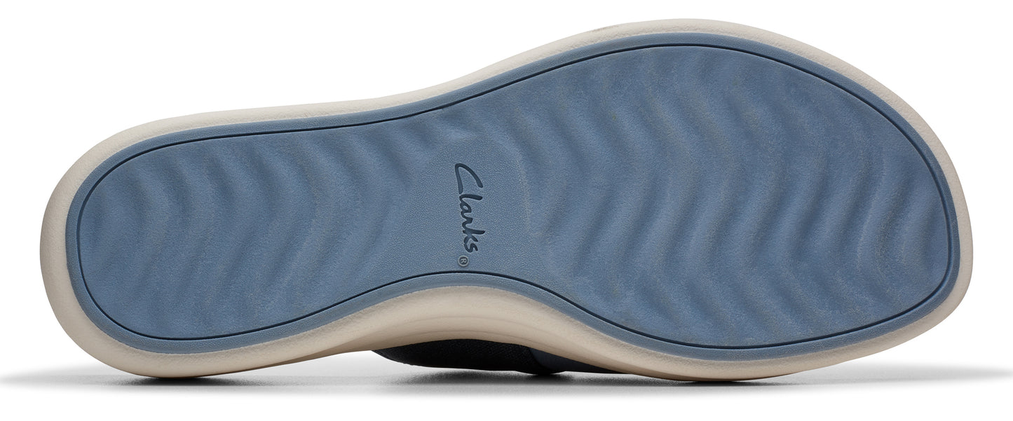 Shoe sole with the text 'Clarks' visible.