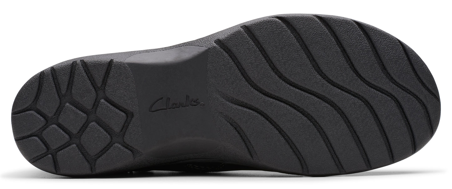 A shoe sole with brand writing.