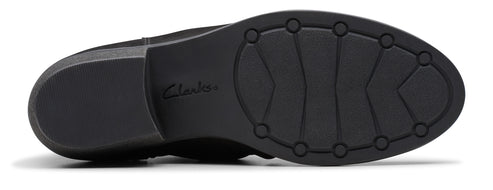 Close-up of a black shoe sole.