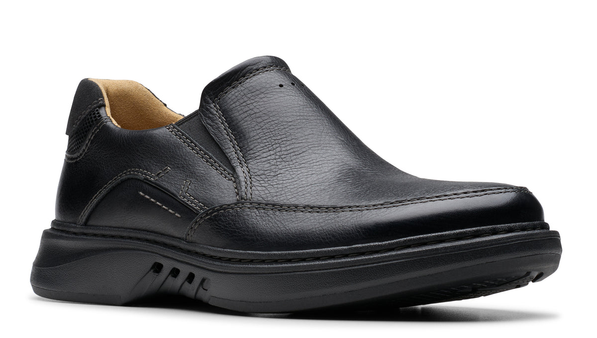 Un Briley Step Leather Black | Quarks Shoes