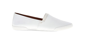 White slip-on shoe.
