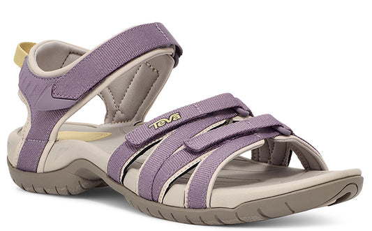Lavender sports sandal with adjustable velcro straps.