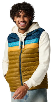 Fuego Down Vest Indigo And Log Cabin