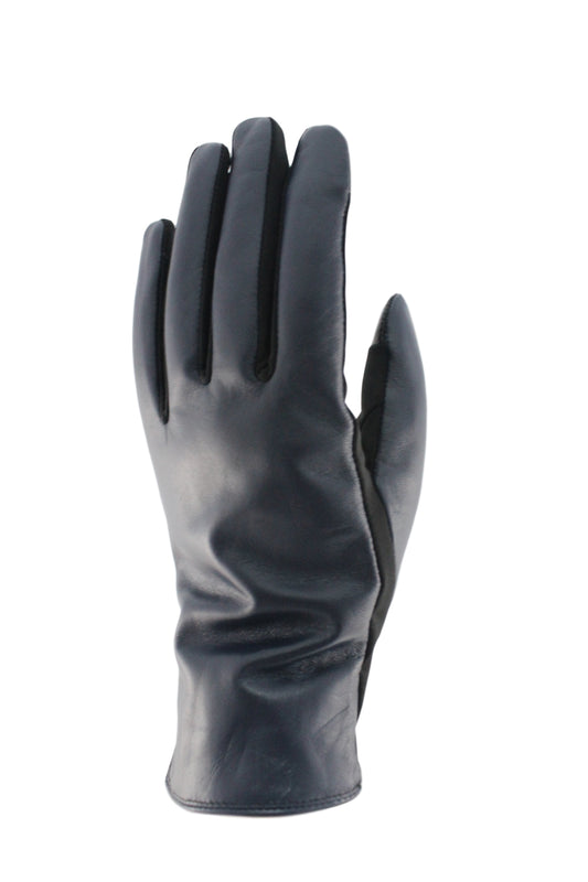 Black glove with fingers spread.